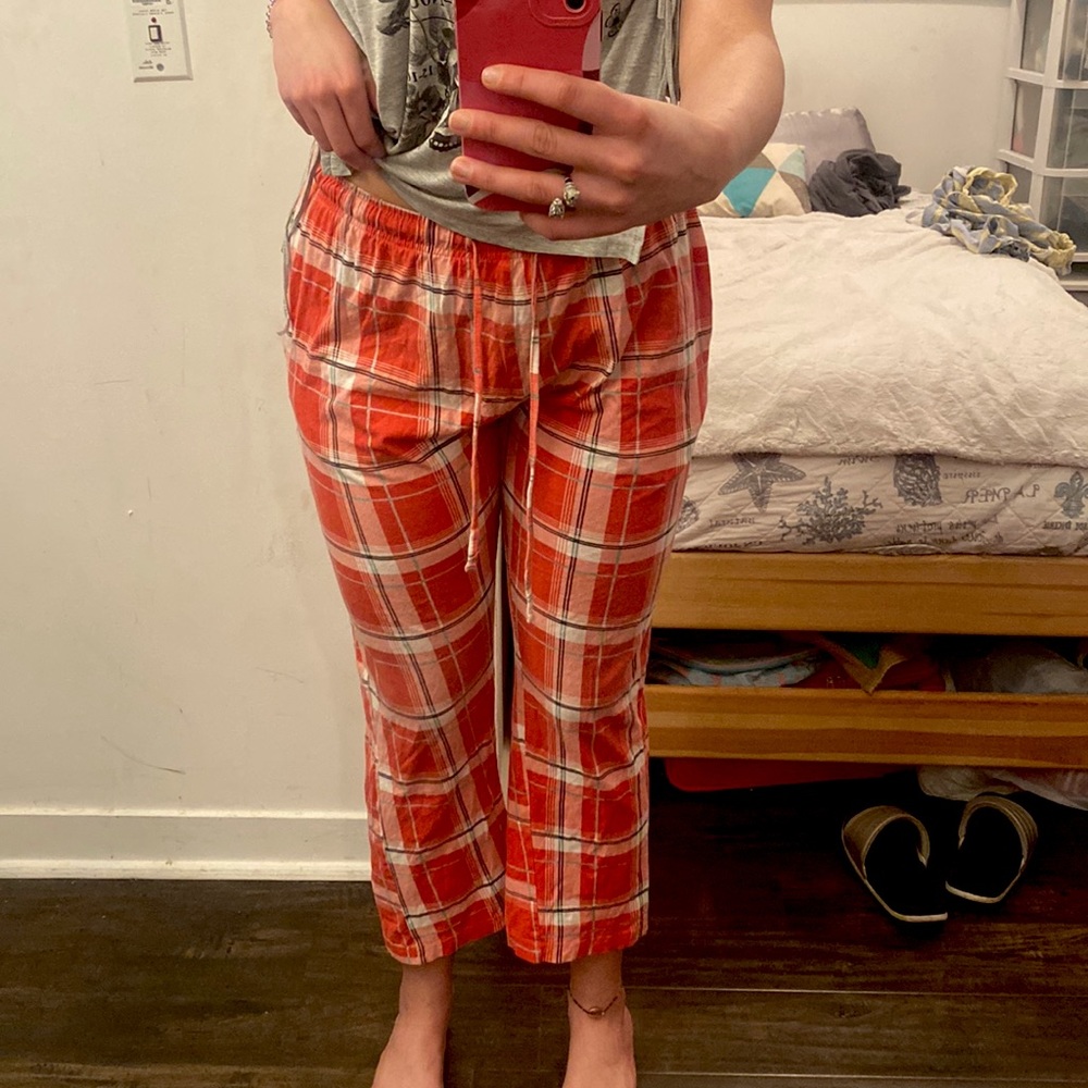 Red pajama pants